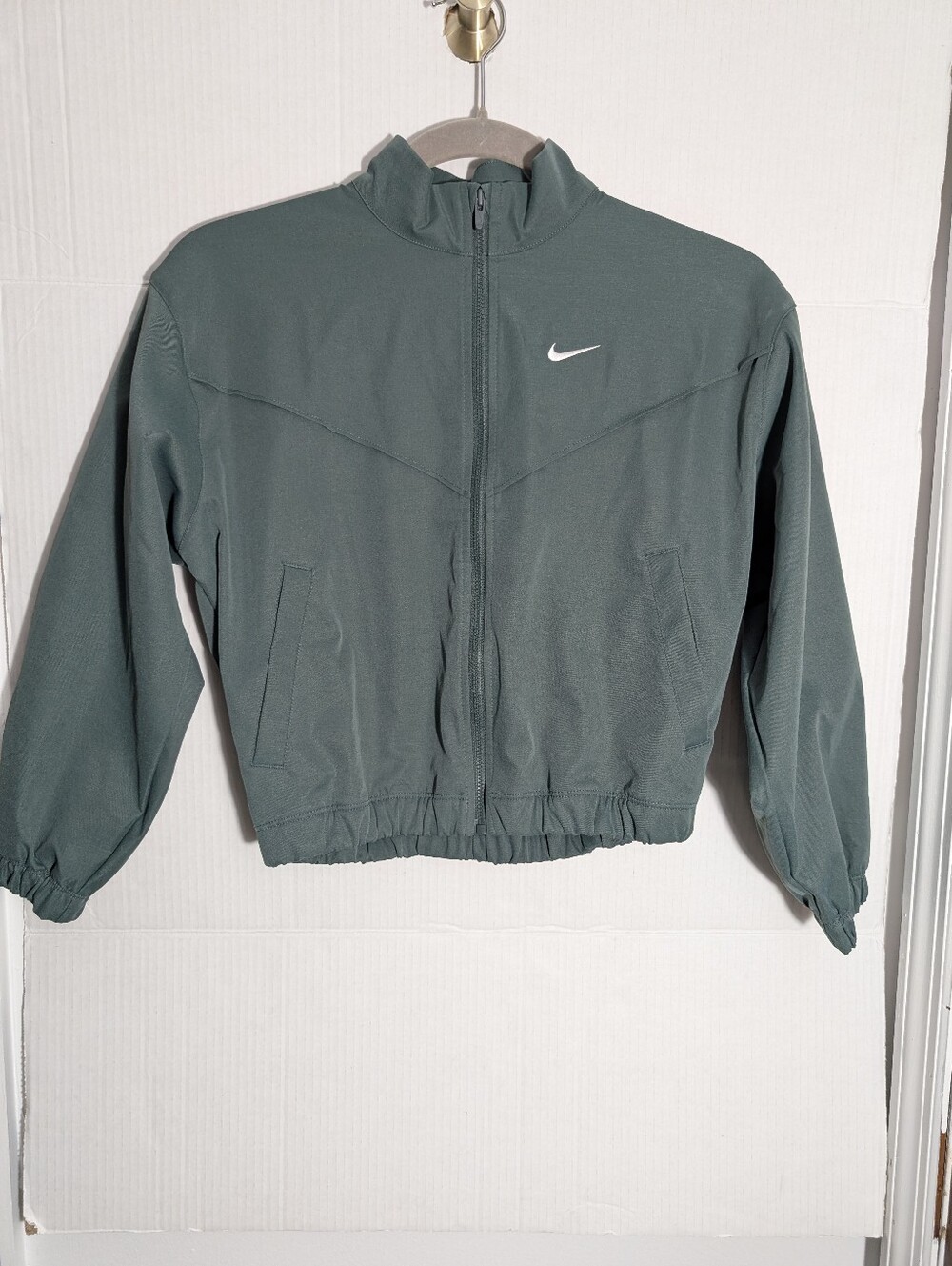 Nike Sportswear Kids Girls Oversized Lightweight Jacket Green Size M FZ5557-338